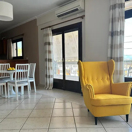 Lemon & Light Bright With View And Fireplace Apartment Meligalas