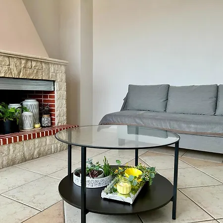 Lemon & Light Bright With View And Fireplace Meligalas
